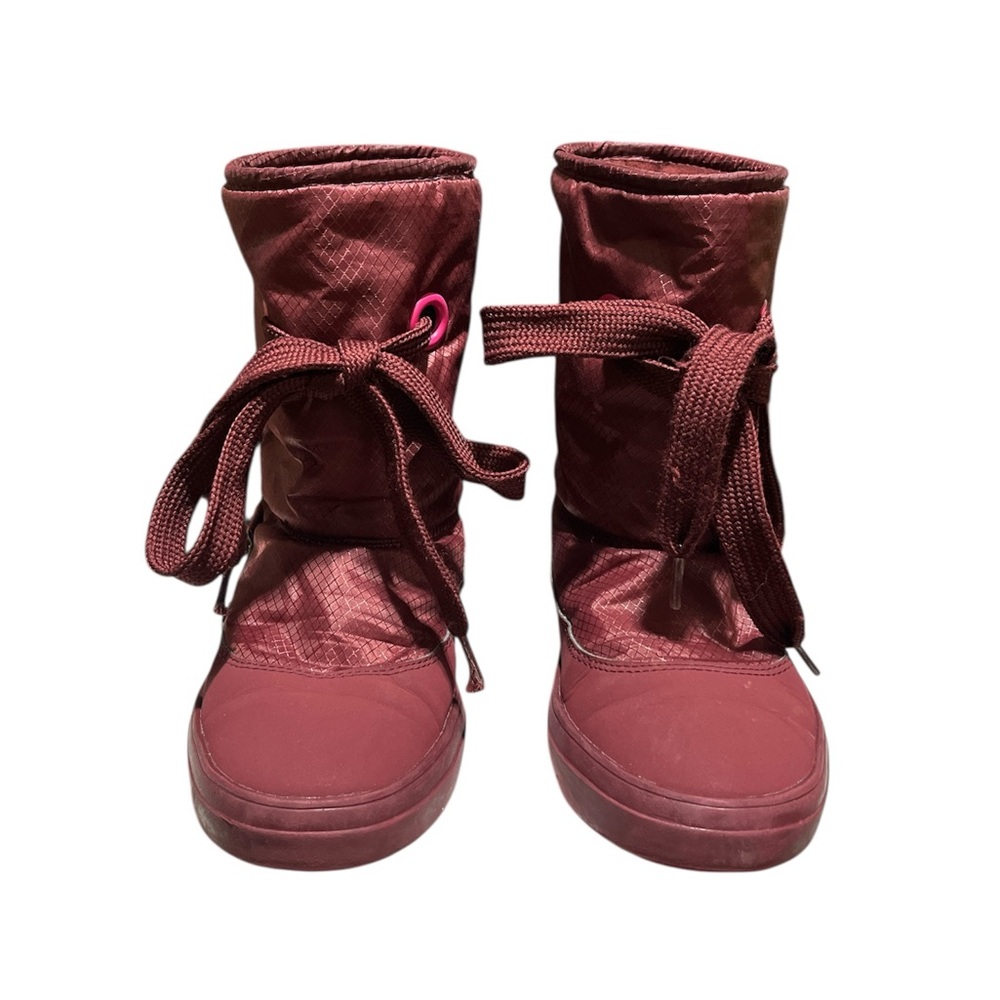 CROCS Women's Waterproof Boots - Burgundy - Picture 2 of 5